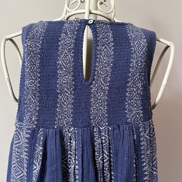 Anthropology Akemi+Kin Embroidery Blue Morten Mini Dress - Picture 6 of 9